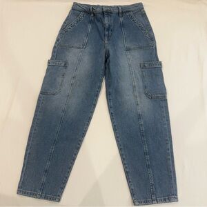 Loft Women’s High Rise Barrel Jeans Size 28 Blue Denim